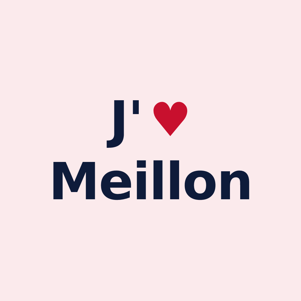 Magnet personnalisé Meillon — design J'aime Meillon