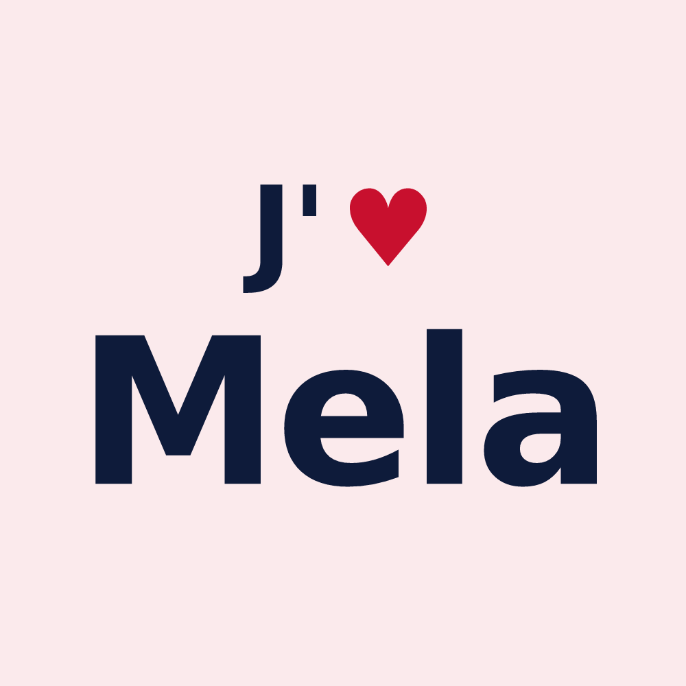 Magnet personnalisé Mela — design J'aime Mela