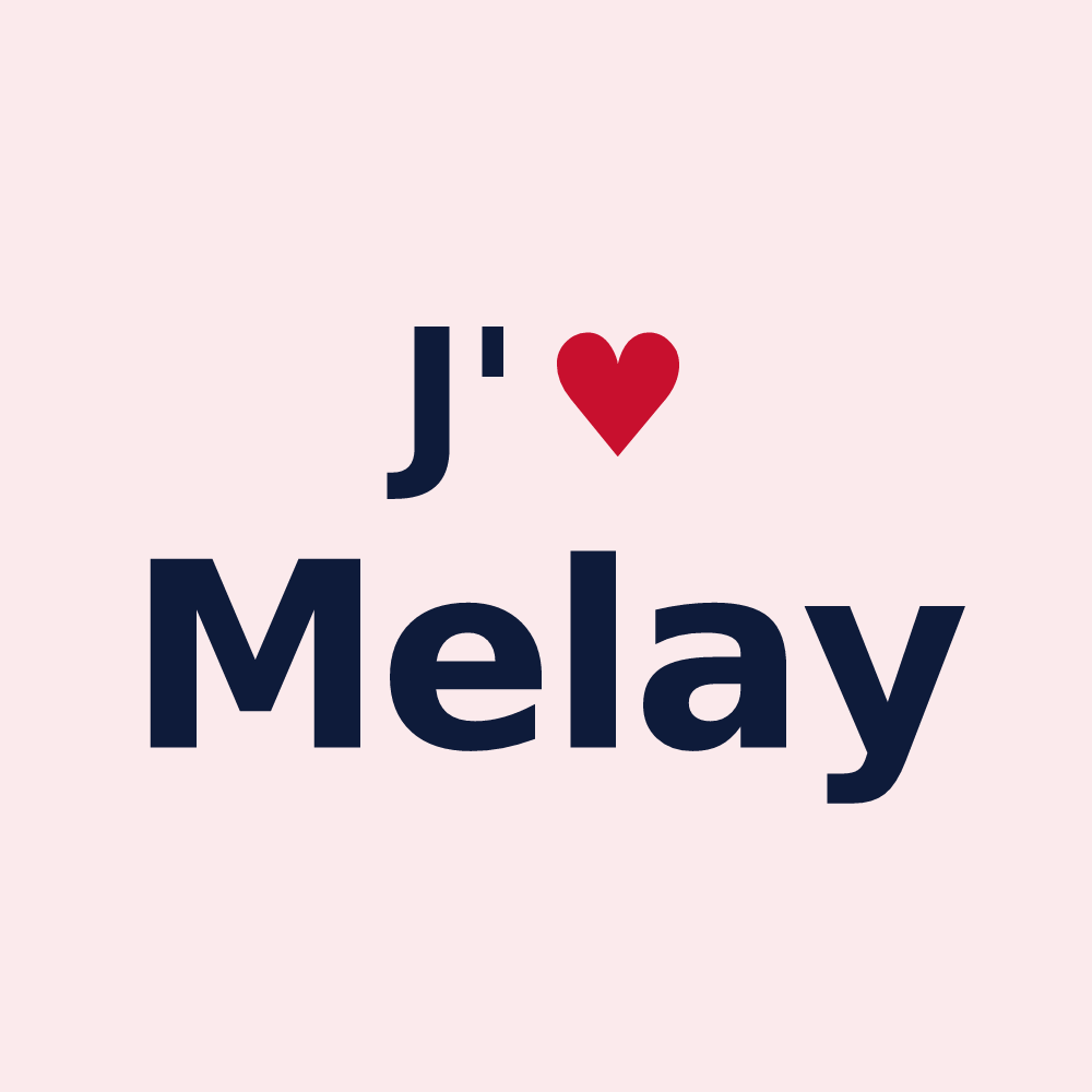 Magnet personnalisé Melay — design J'aime Melay