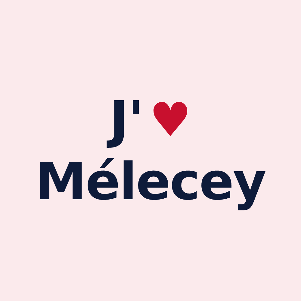 Magnet personnalisé Mélecey — design J'aime Mélecey