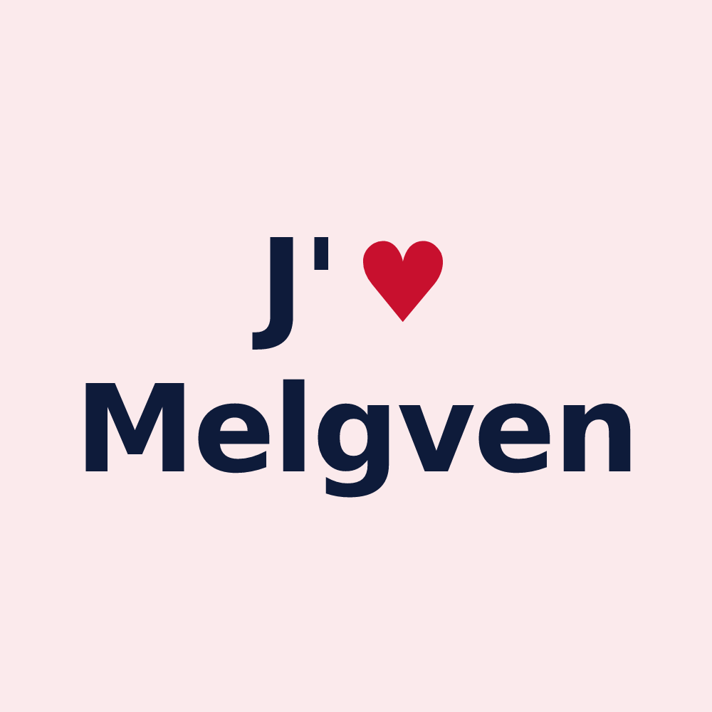 Magnet personnalisé Melgven — design J'aime Melgven