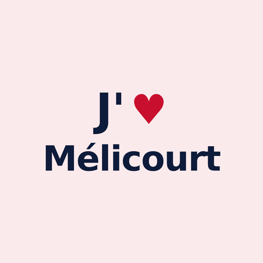 Magnet personnalisé Mélicourt — design J'aime Mélicourt