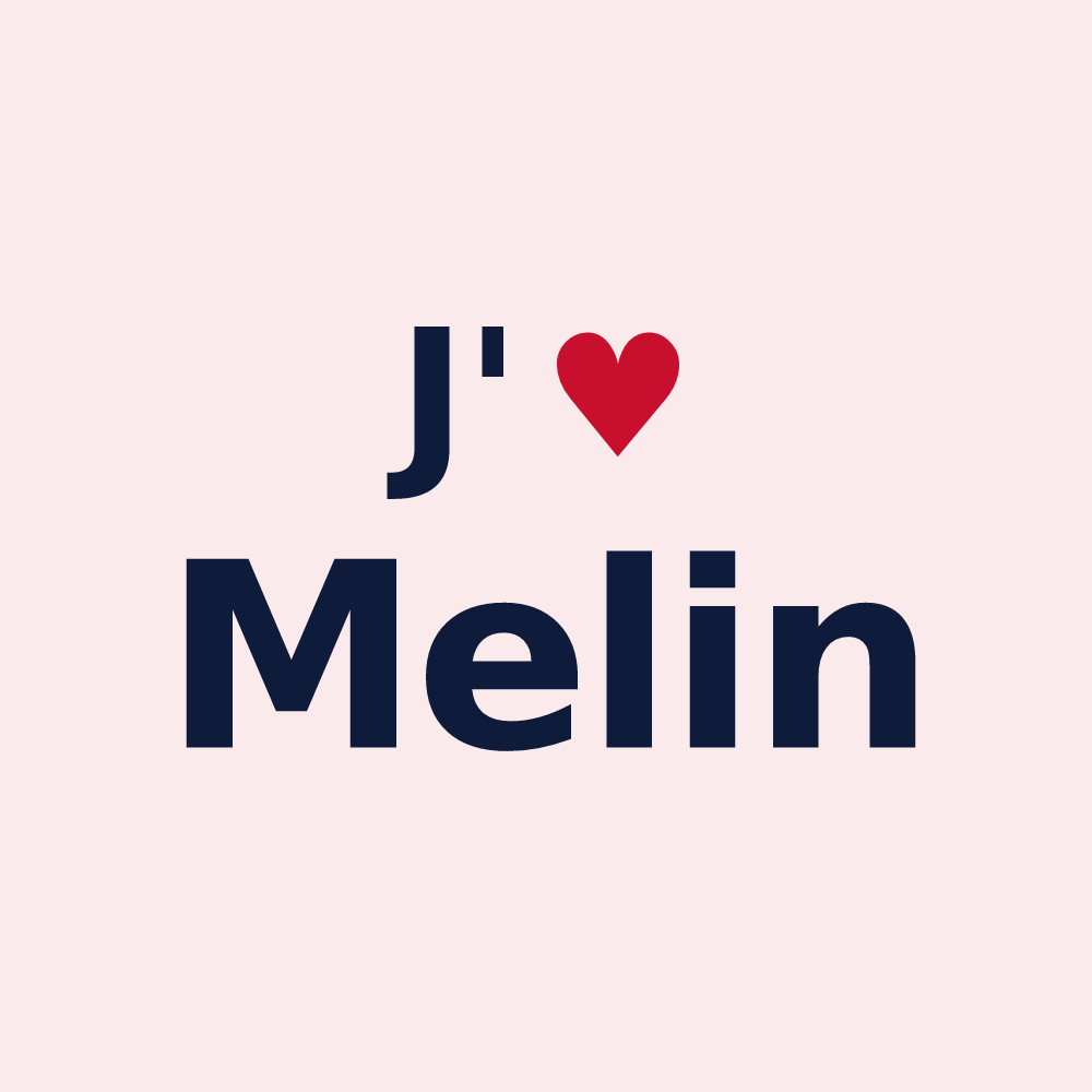 Magnet personnalisé Melin — design J'aime Melin
