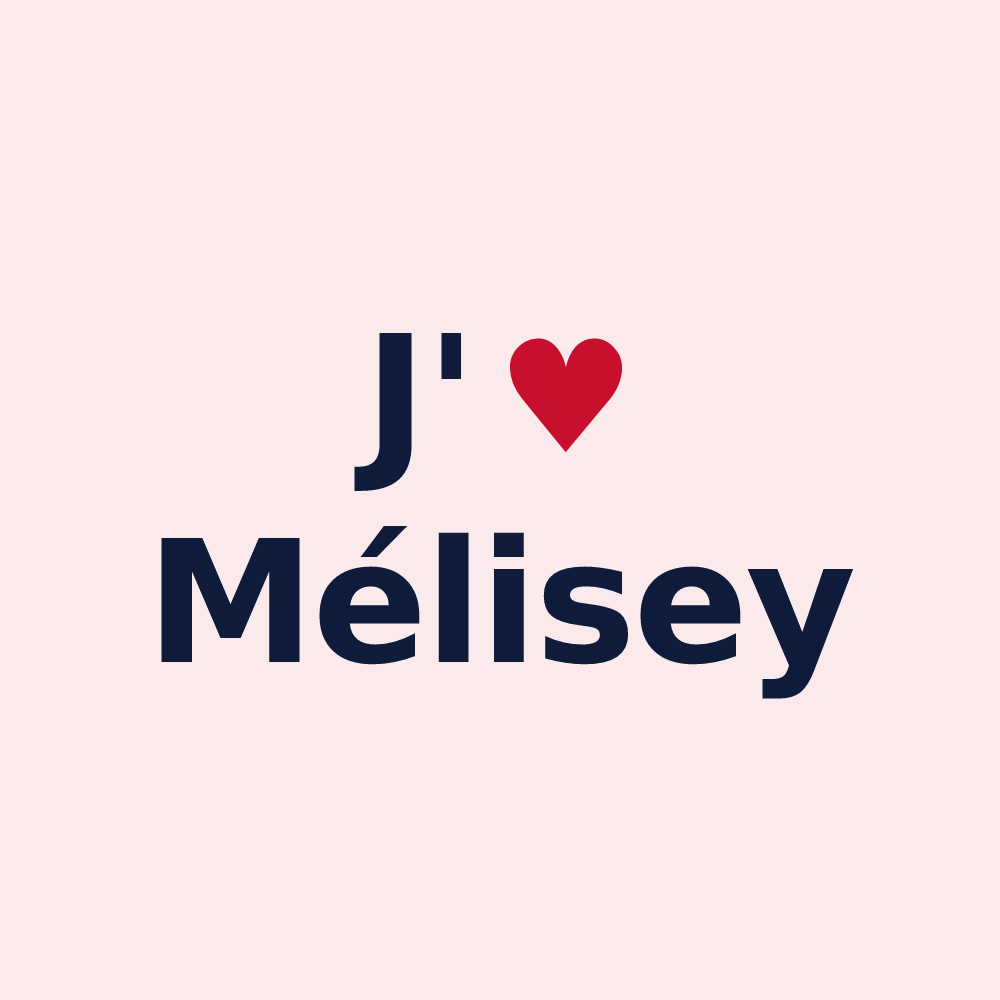 Magnet personnalisé Mélisey — design J'aime Mélisey