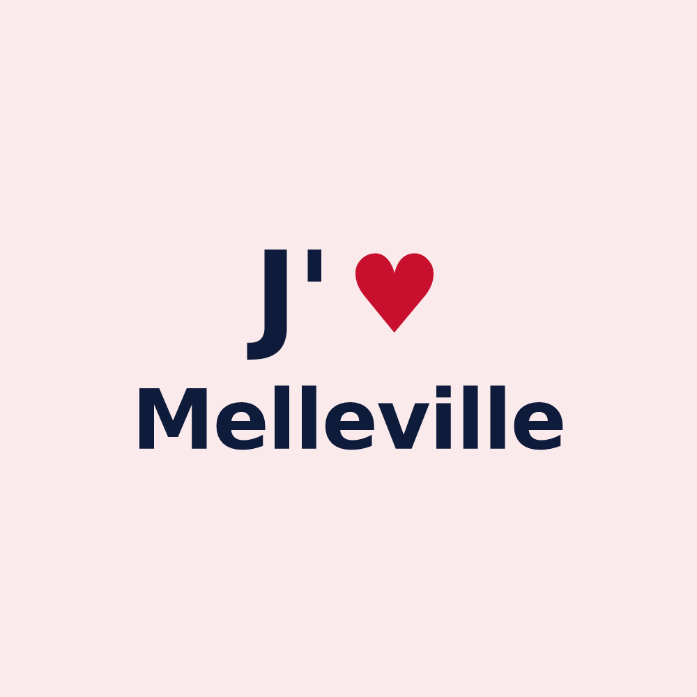 Magnet personnalisé Melleville — design J'aime Melleville