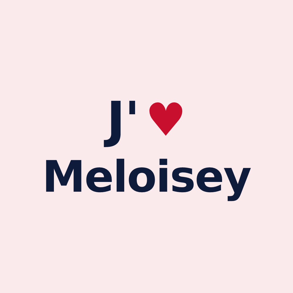 Magnet personnalisé Meloisey — design J'aime Meloisey