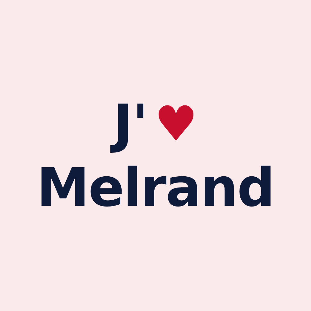 Magnet personnalisé Melrand — design J'aime Melrand