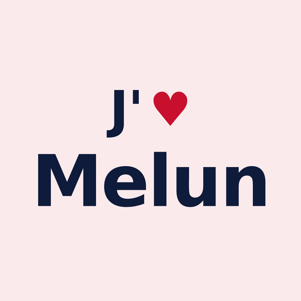 Magnet personnalisé Melun — design J'aime Melun