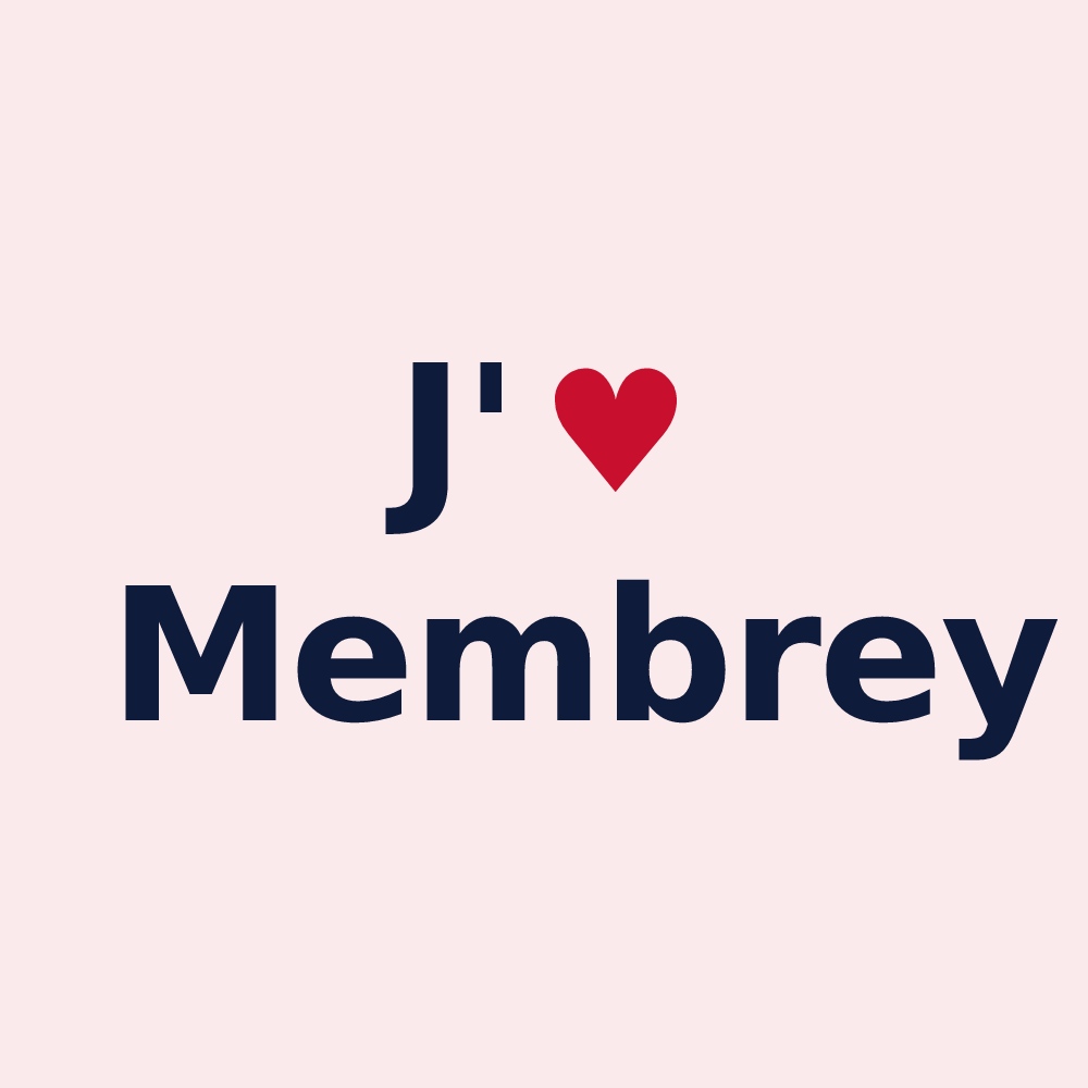 Magnet personnalisé Membrey — design J'aime Membrey