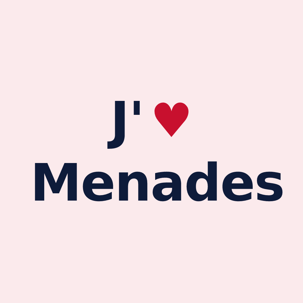 Magnet personnalisé Menades — design J'aime Menades
