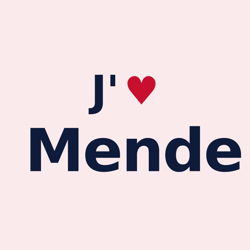 Magnet personnalisé Mende — design J'aime Mende