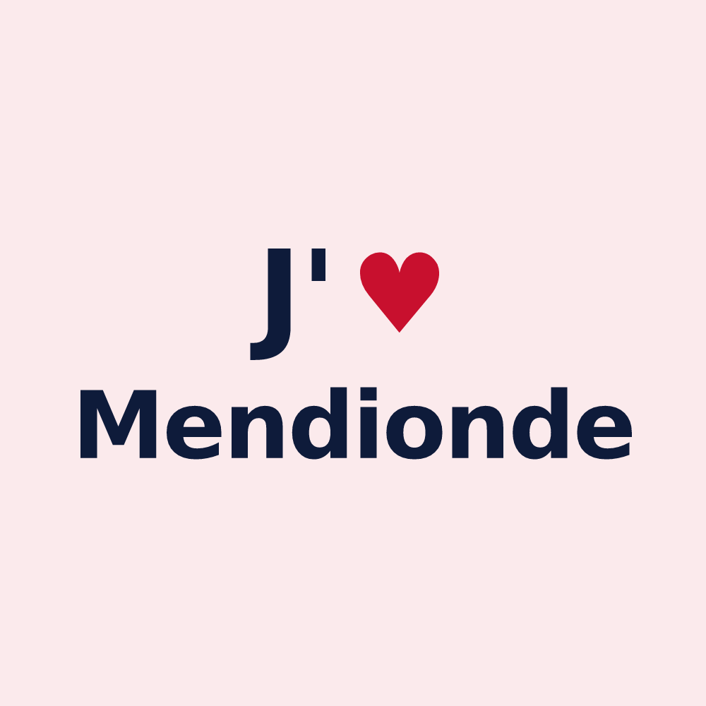 Magnet personnalisé Mendionde — design J'aime Mendionde