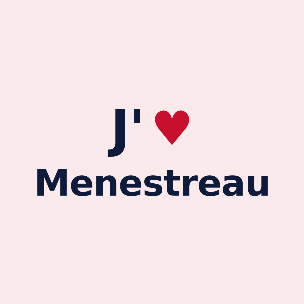 Magnet personnalisé Menestreau — design J'aime Menestreau
