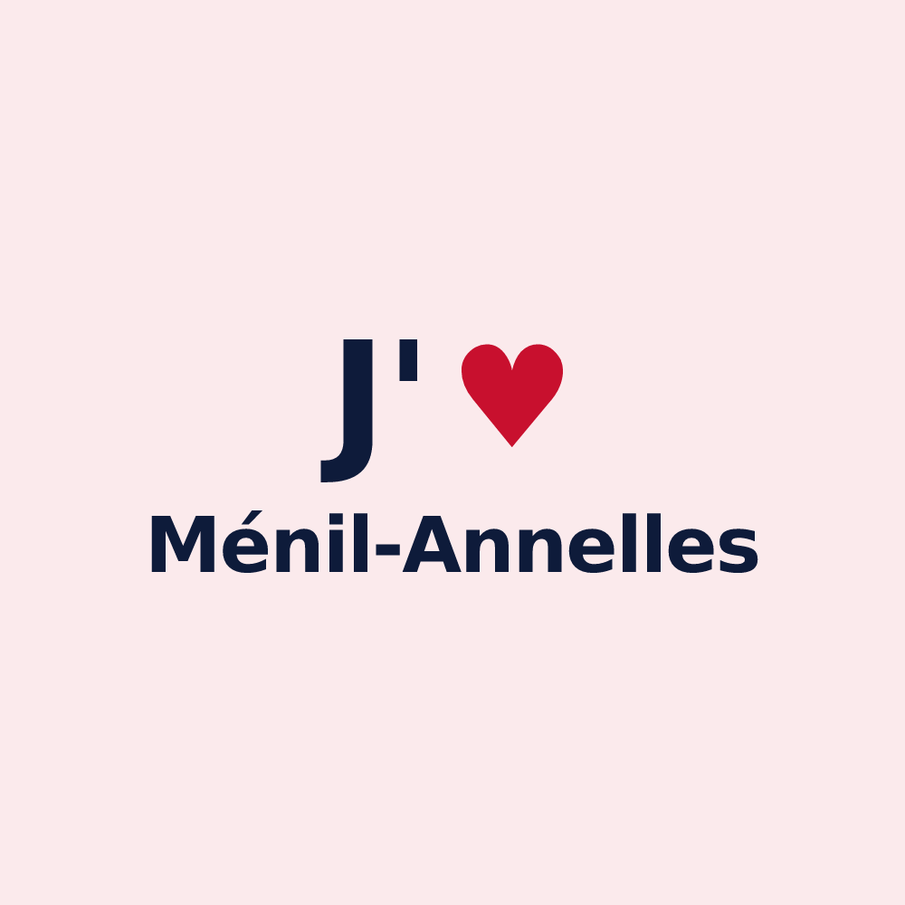Magnet personnalisé Ménil-Annelles — design J'aime Ménil-Annelles