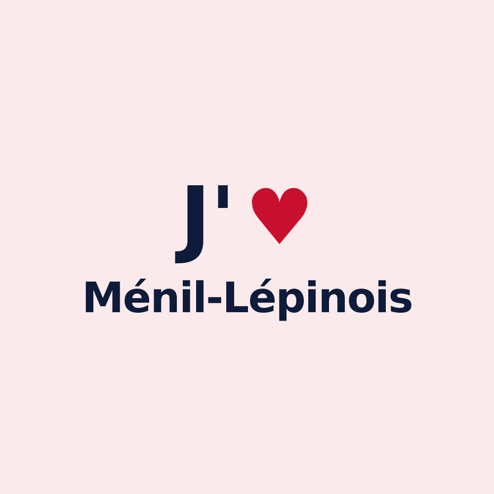 Magnet personnalisé Ménil-Lépinois — design « J'aime Ménil-Lépinois » imprimé sur le magnet