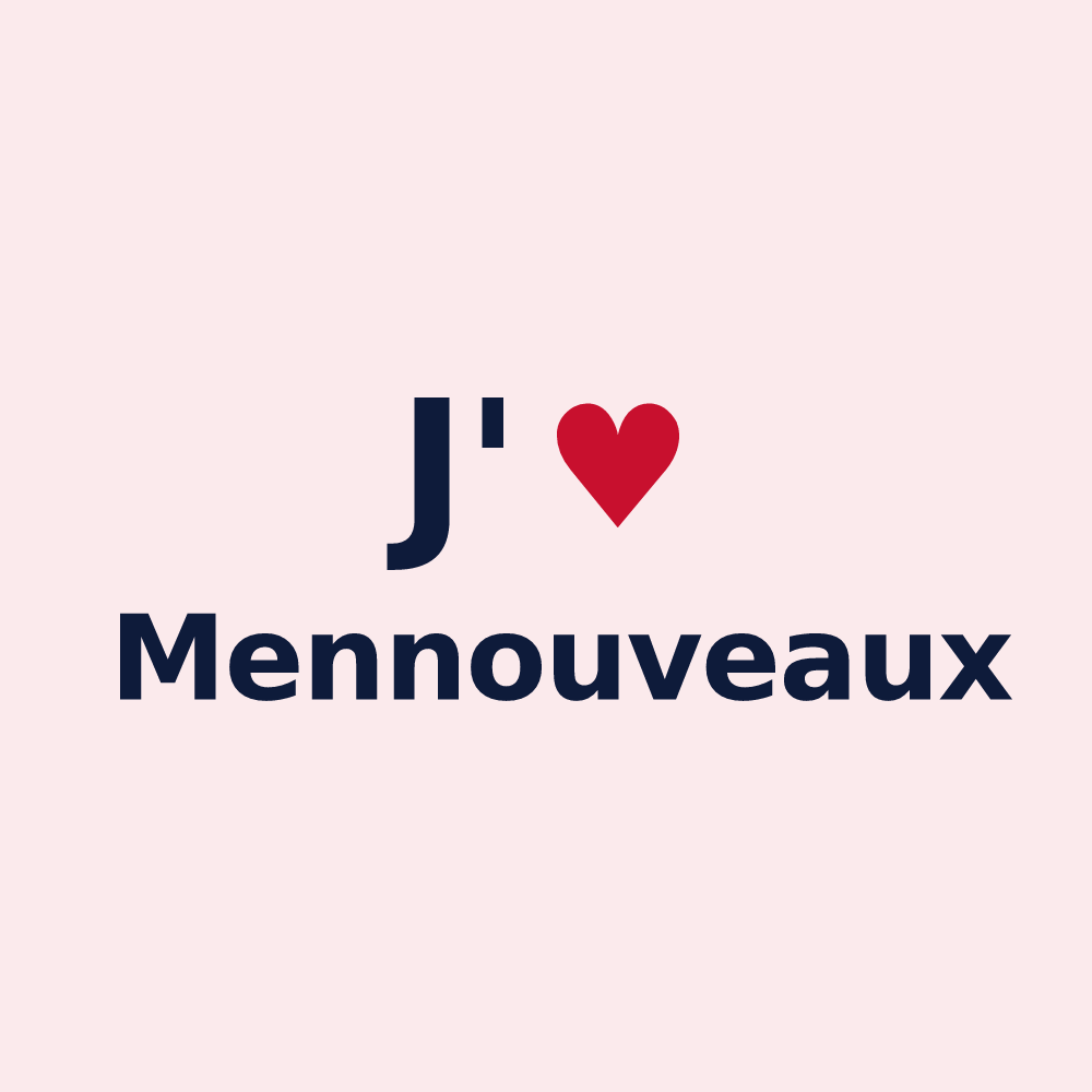 Magnet personnalisé Mennouveaux — design J'aime Mennouveaux