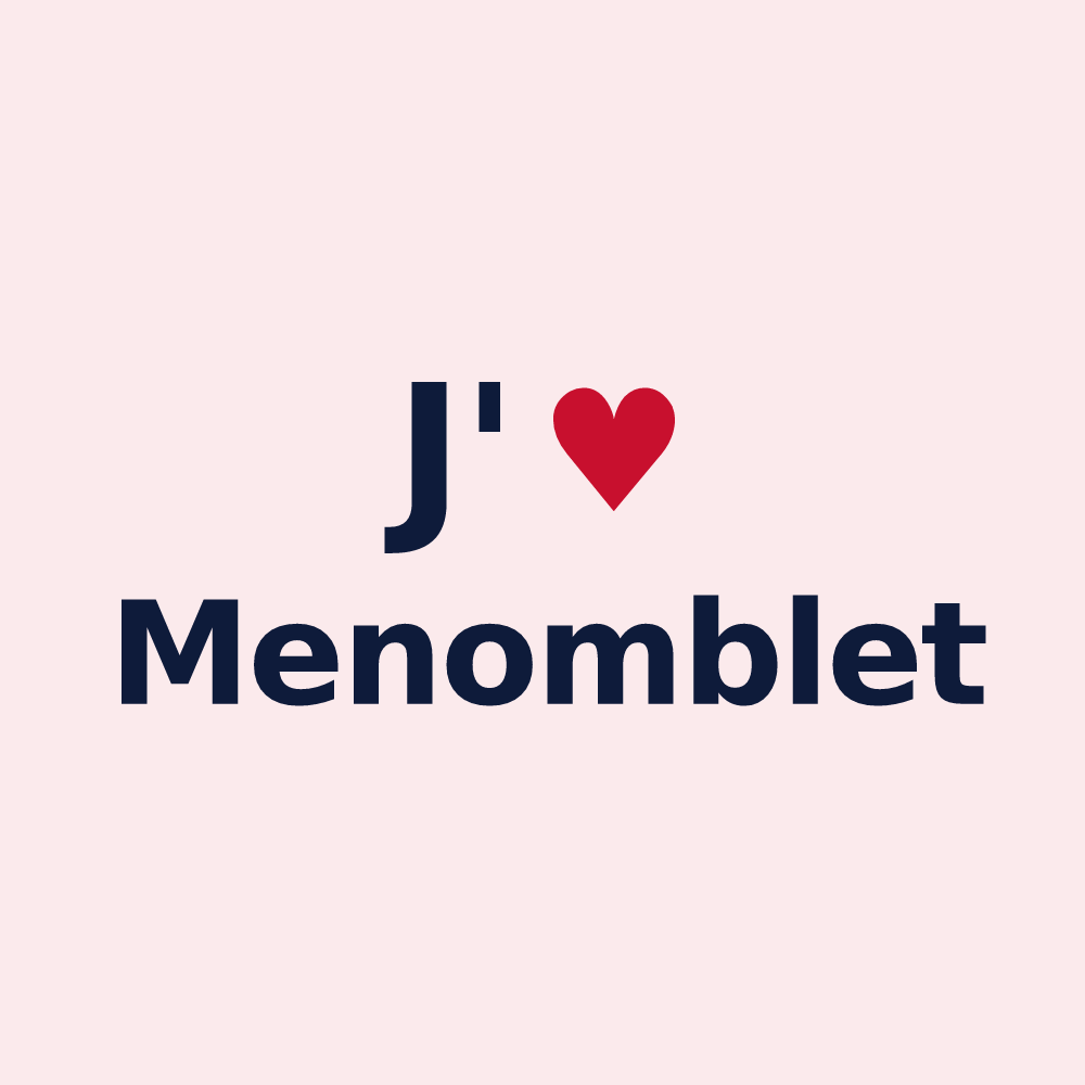 Magnet personnalisé Menomblet — design J'aime Menomblet