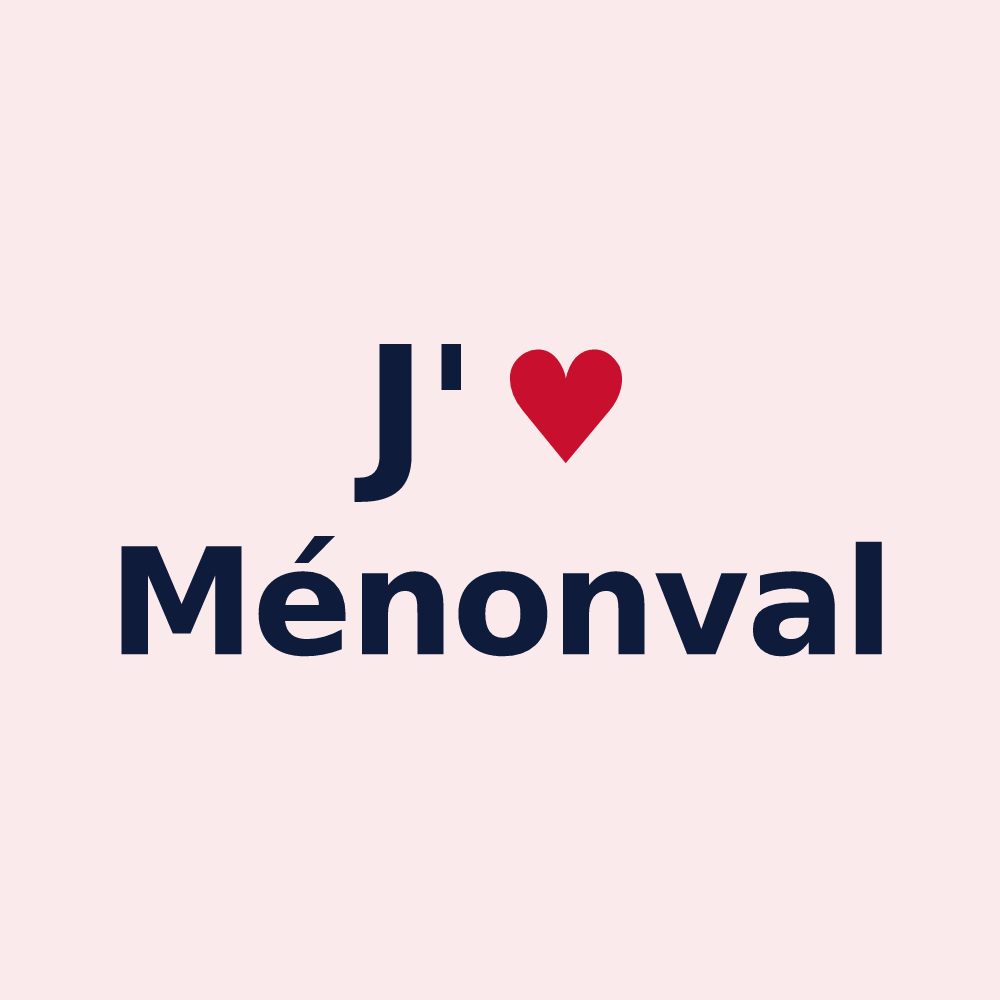 Magnet personnalisé Ménonval — design J'aime Ménonval