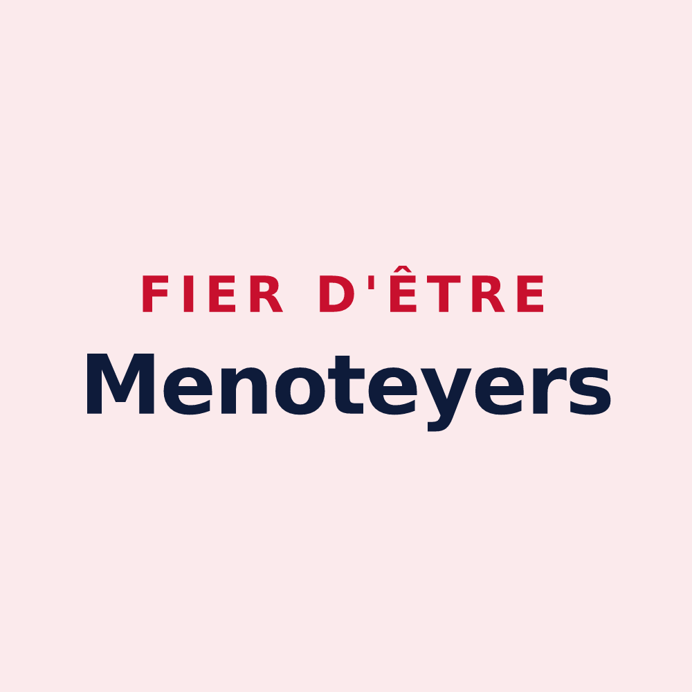 Magnet « Fier d'être Menoteyers » — design pour Menotey