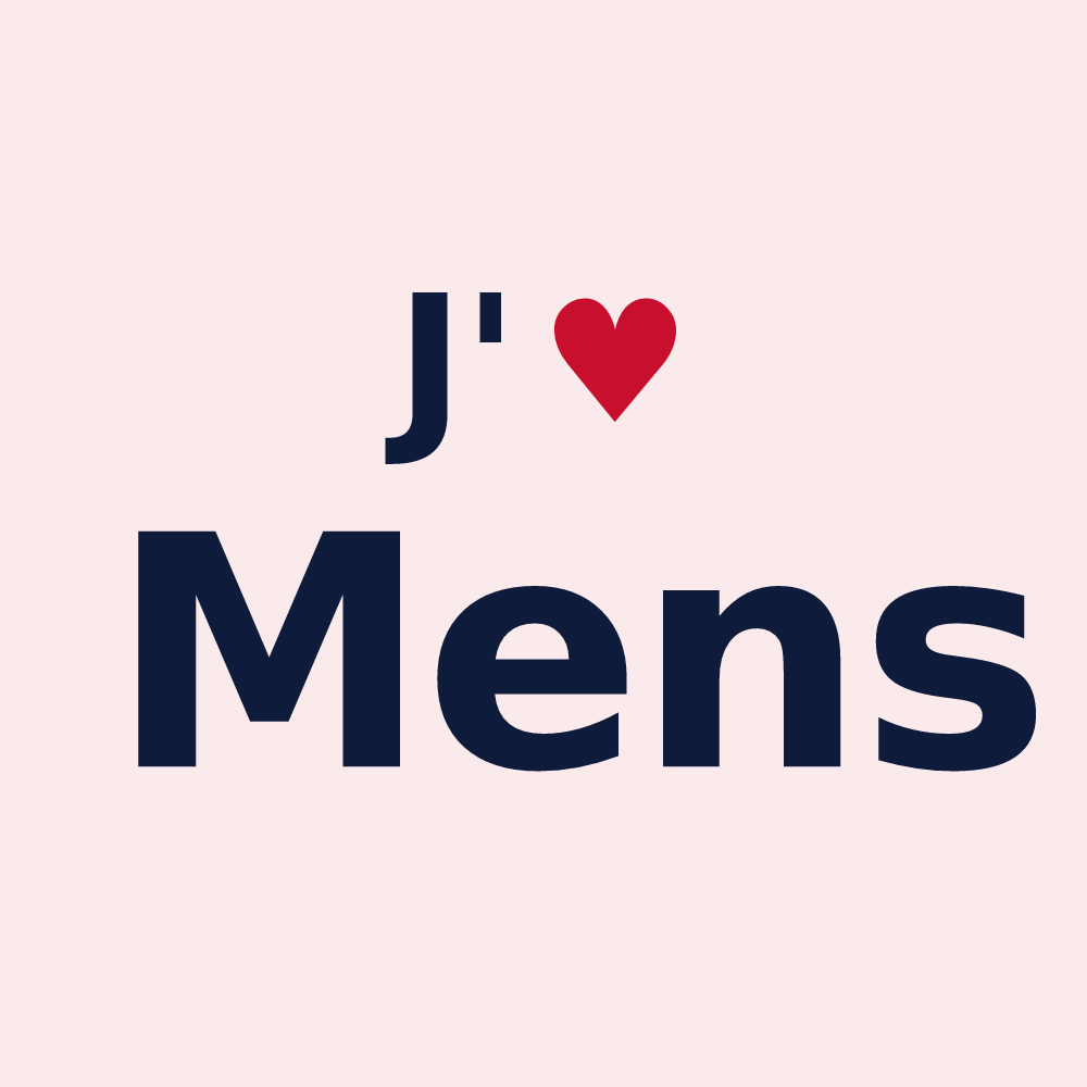 Magnet personnalisé Mens — design « J'aime Mens » imprimé sur le magnet