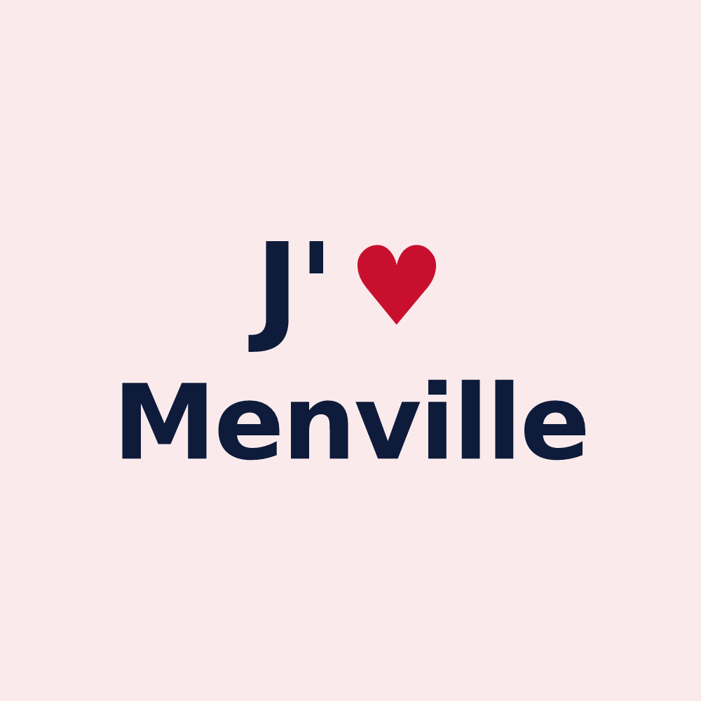 Magnet personnalisé Menville — design J'aime Menville