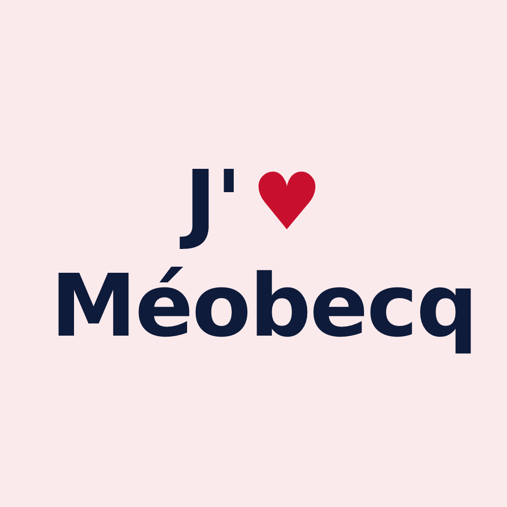 Magnet personnalisé Méobecq — design J'aime Méobecq