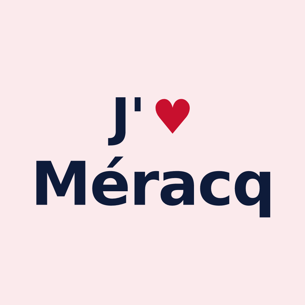 Magnet personnalisé Méracq — design J'aime Méracq