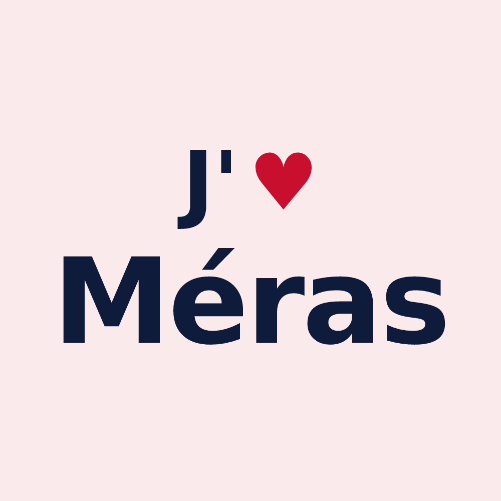 Magnet personnalisé Méras — design J'aime Méras