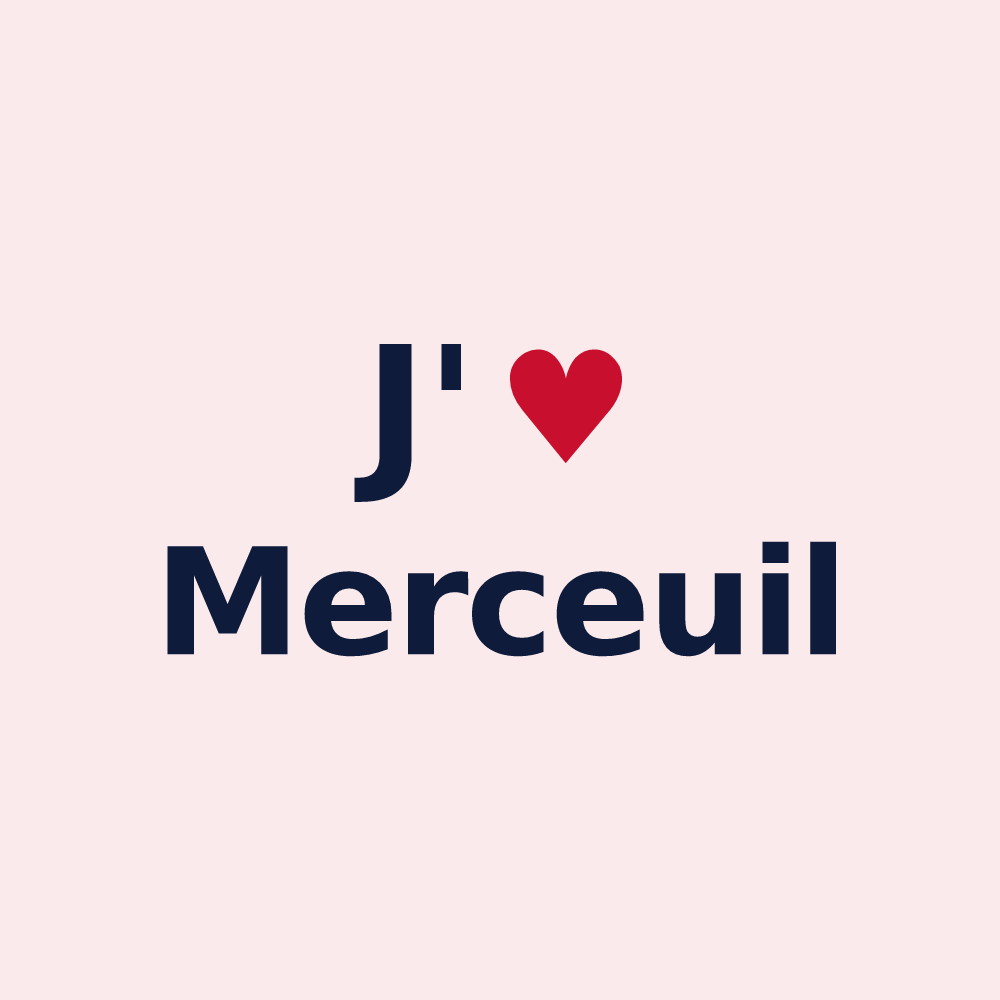 Magnet personnalisé Merceuil — design J'aime Merceuil