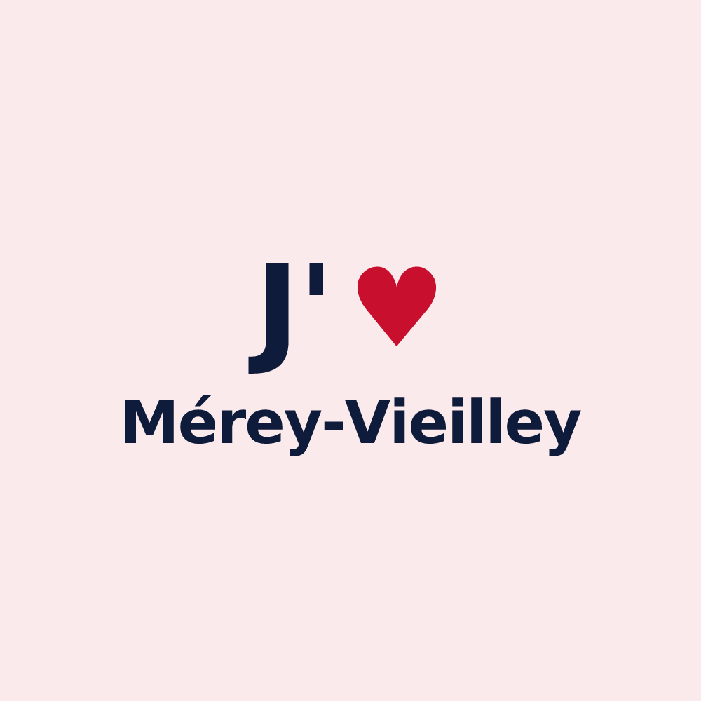 Magnet personnalisé Mérey-Vieilley — design J'aime Mérey-Vieilley