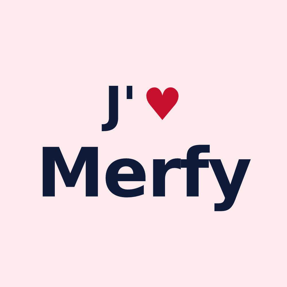 Magnet personnalisé Merfy — design J'aime Merfy