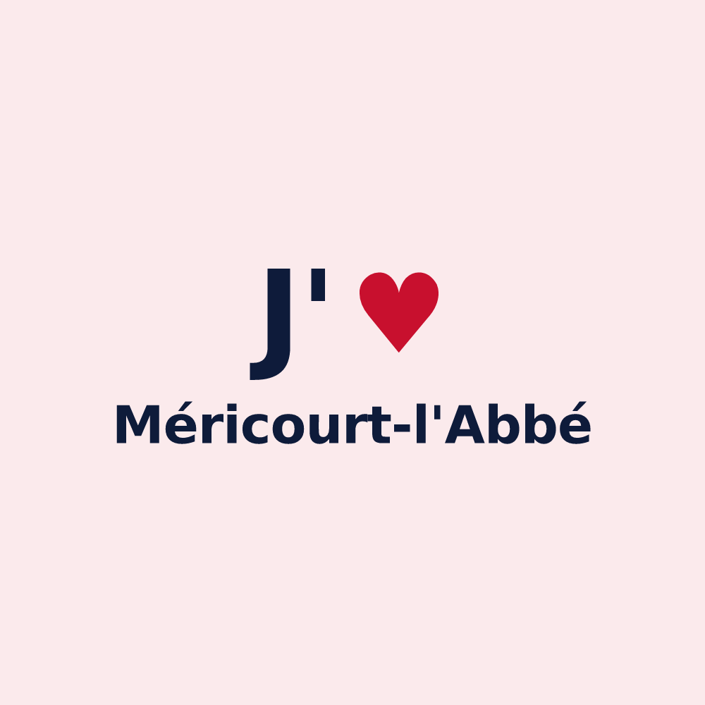 Magnet personnalisé Méricourt-l'Abbé — design J'aime Méricourt-l'Abbé