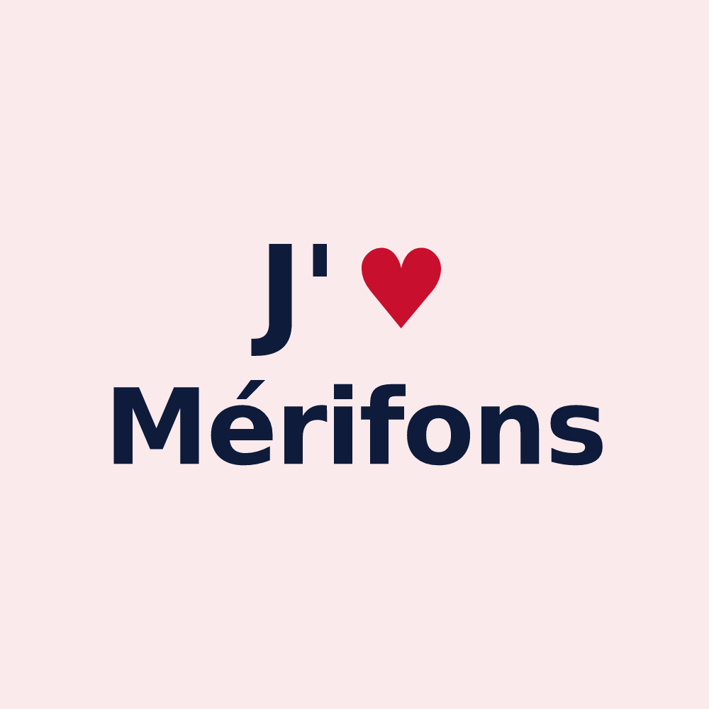 Magnet personnalisé Mérifons — design J'aime Mérifons