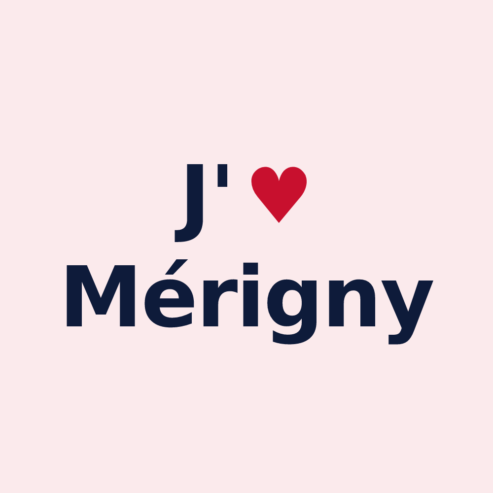 Magnet personnalisé Mérigny — design J'aime Mérigny