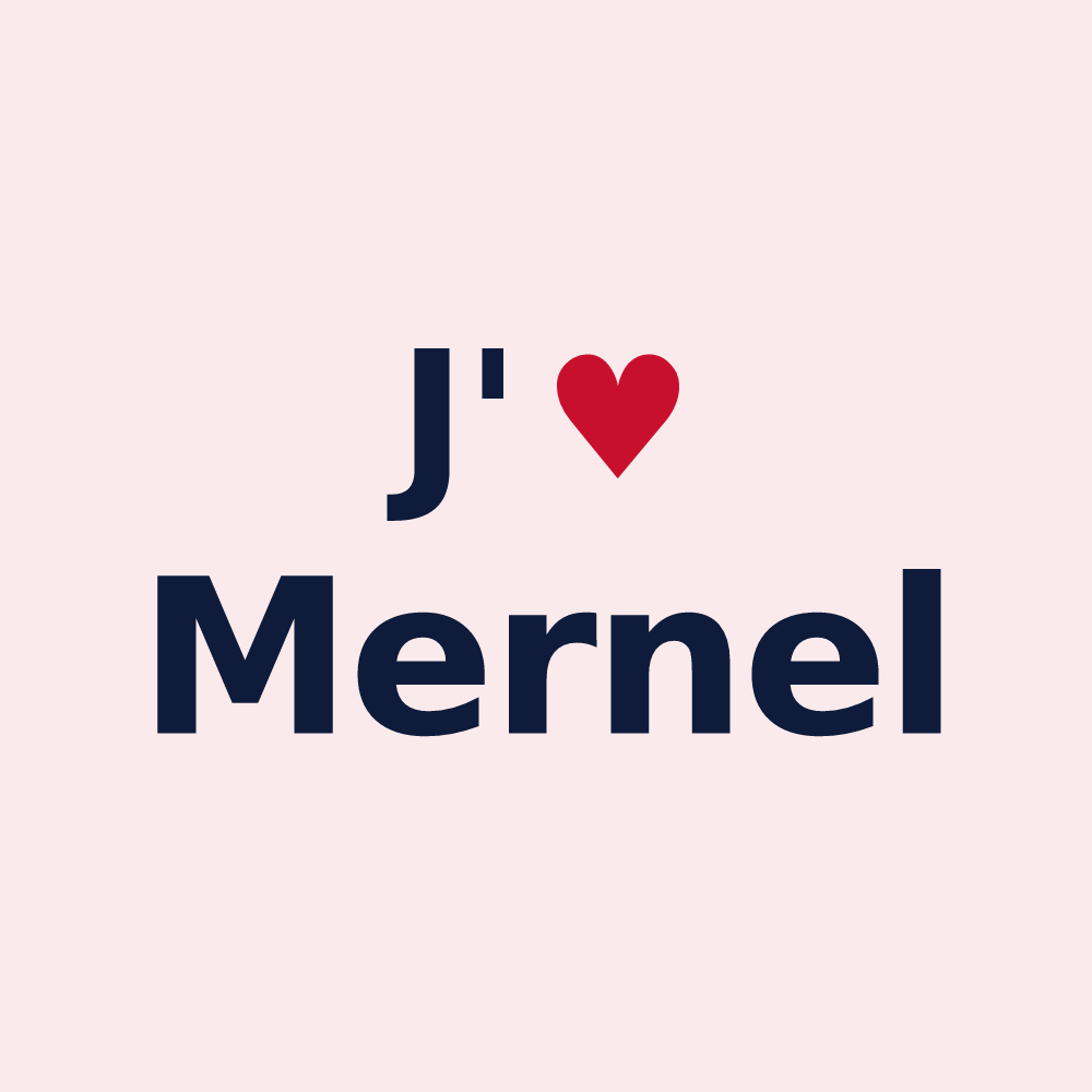 Magnet personnalisé Mernel — design J'aime Mernel