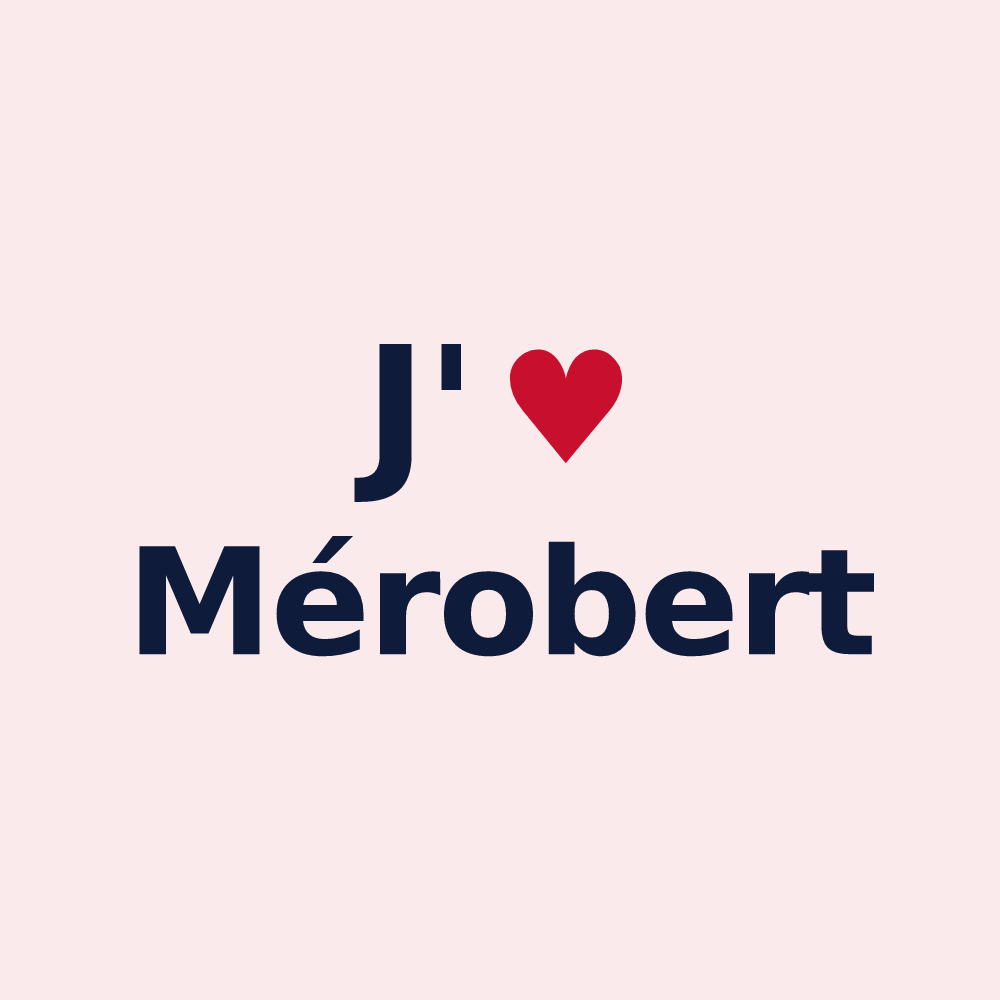 Magnet personnalisé Mérobert — design J'aime Mérobert