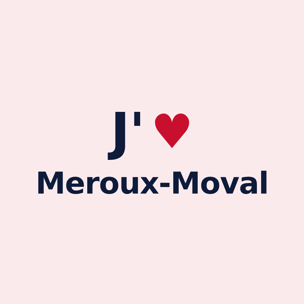 Magnet personnalisé Meroux-Moval — design J'aime Meroux-Moval