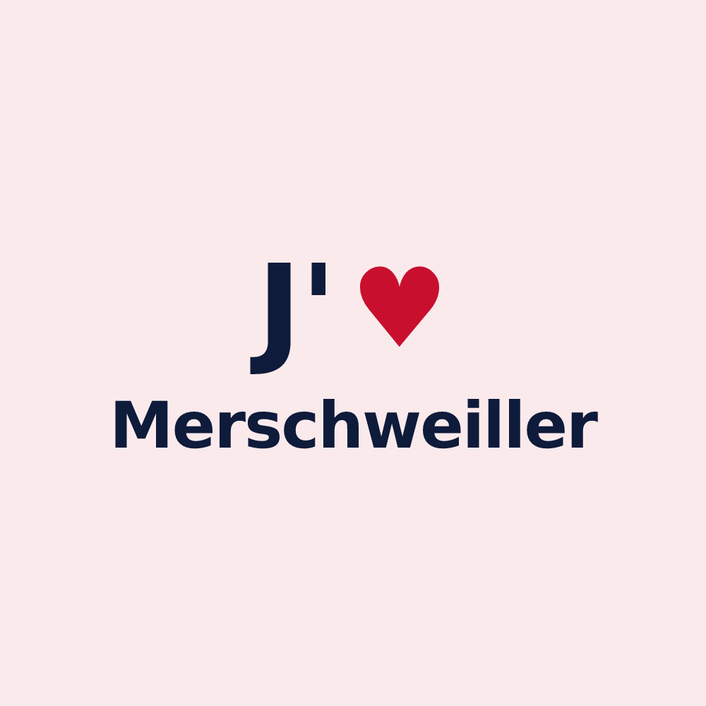 Magnet personnalisé Merschweiller — design J'aime Merschweiller