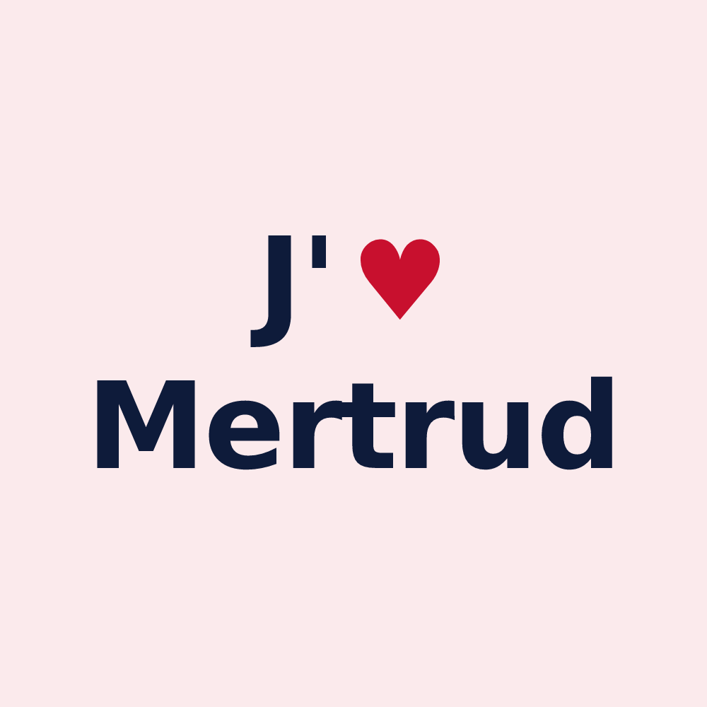 Magnet personnalisé Mertrud — design J'aime Mertrud