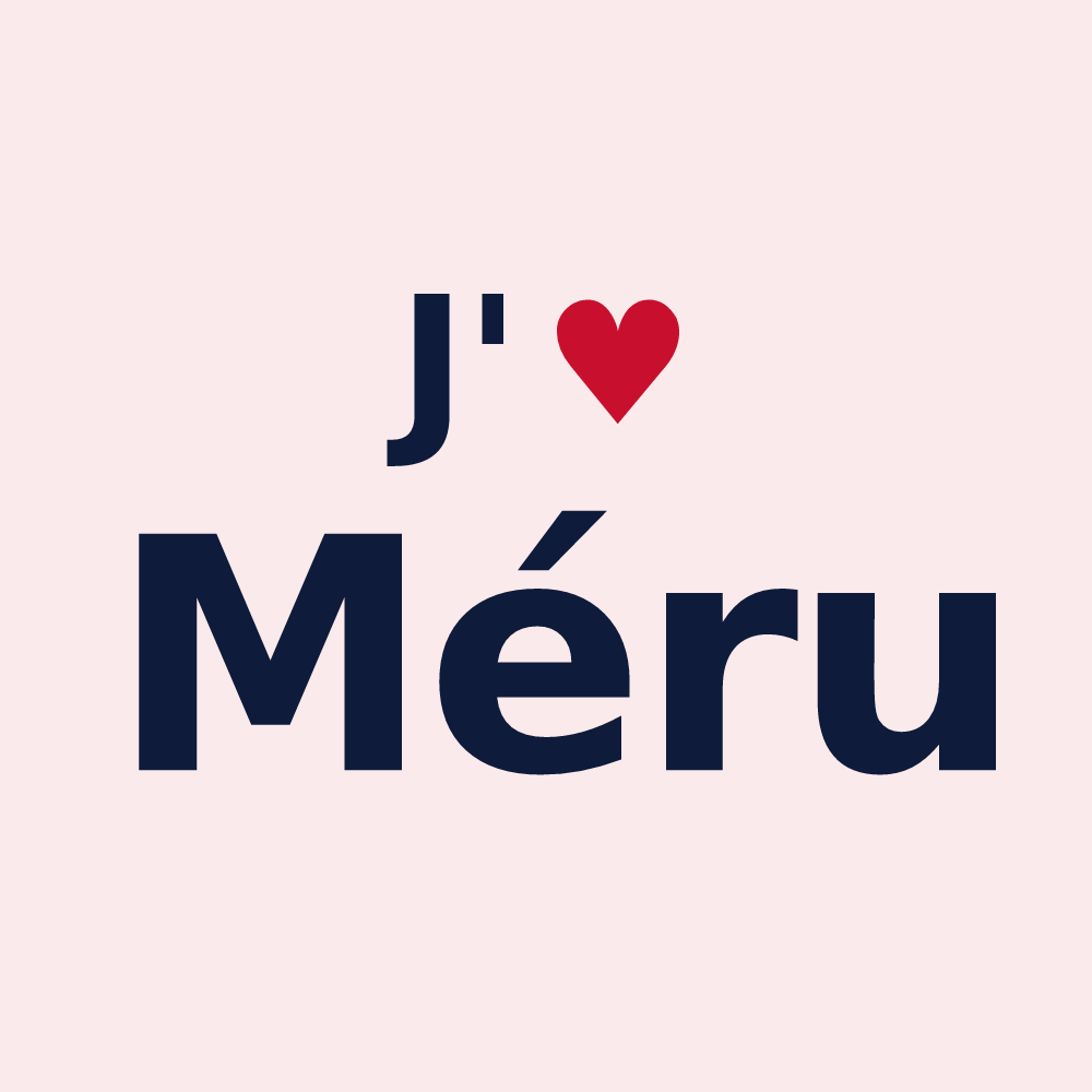 Magnet personnalisé Méru — design J'aime Méru
