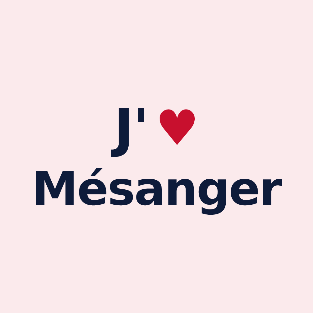 Magnet personnalisé Mésanger — design J'aime Mésanger