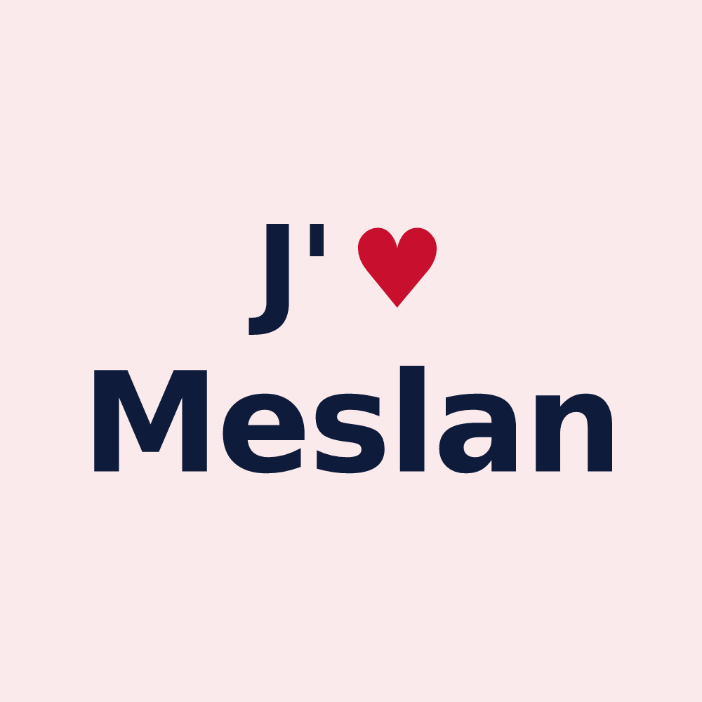 Magnet personnalisé Meslan — design J'aime Meslan