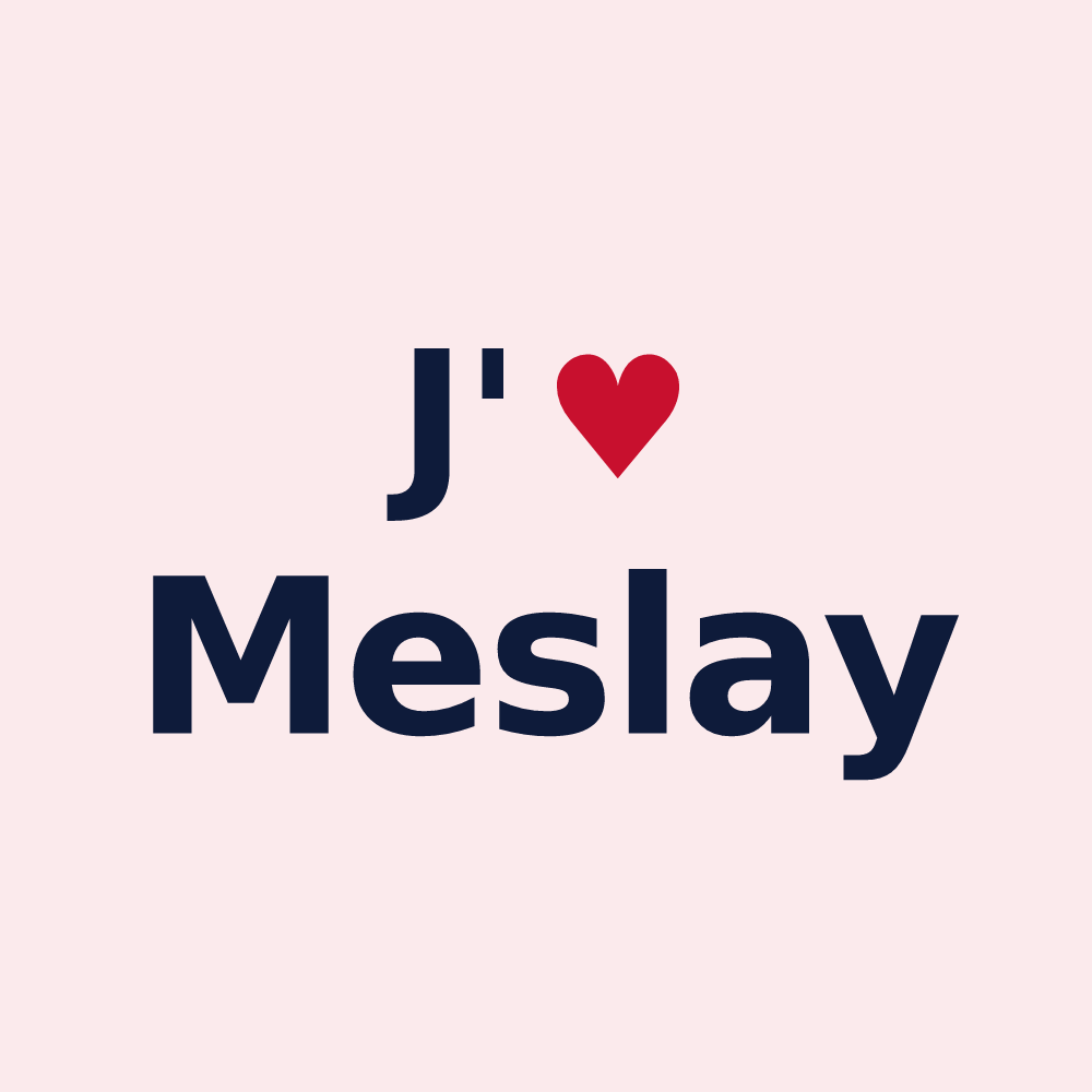 Magnet personnalisé Meslay — design J'aime Meslay