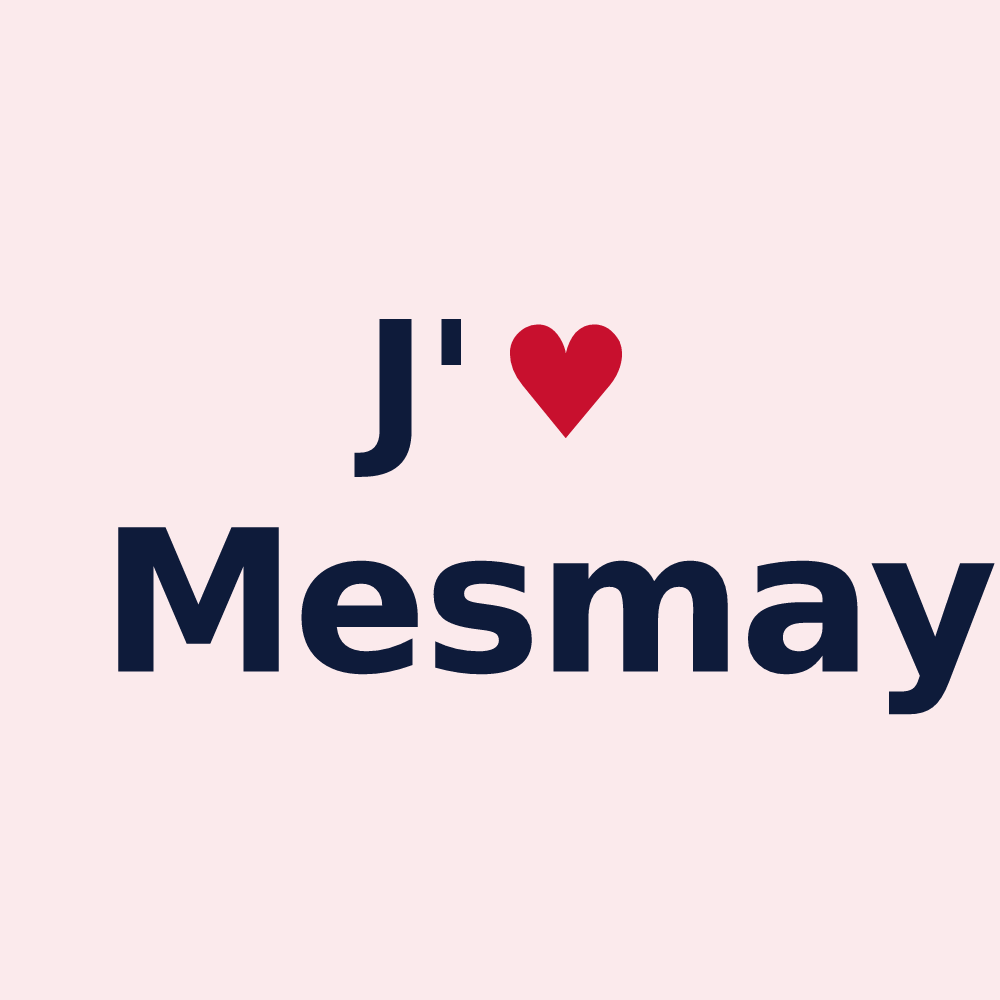 Magnet personnalisé Mesmay — design J'aime Mesmay
