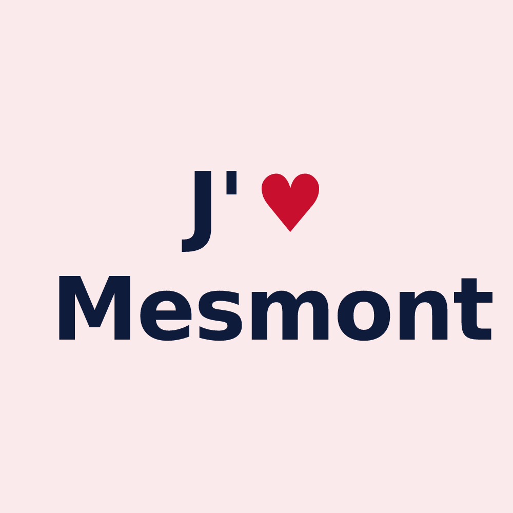 Magnet personnalisé Mesmont — design J'aime Mesmont
