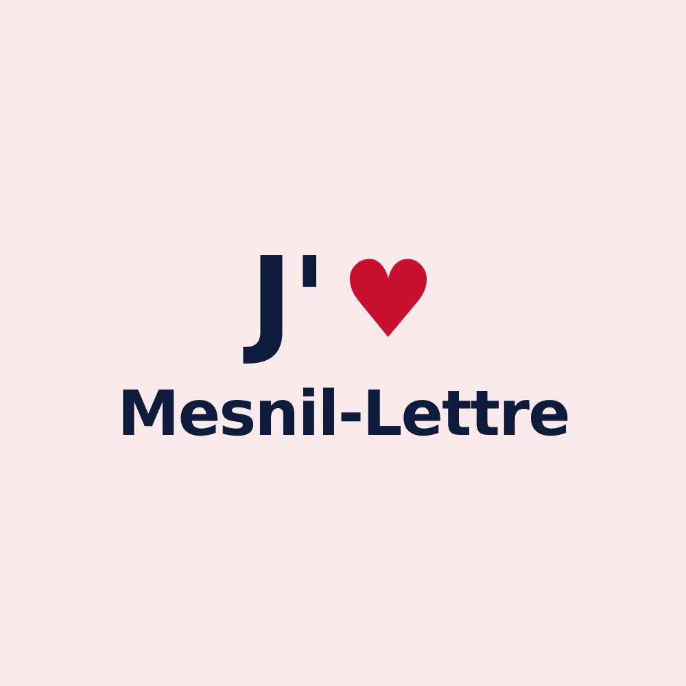 Magnet personnalisé Mesnil-Lettre — design J'aime Mesnil-Lettre