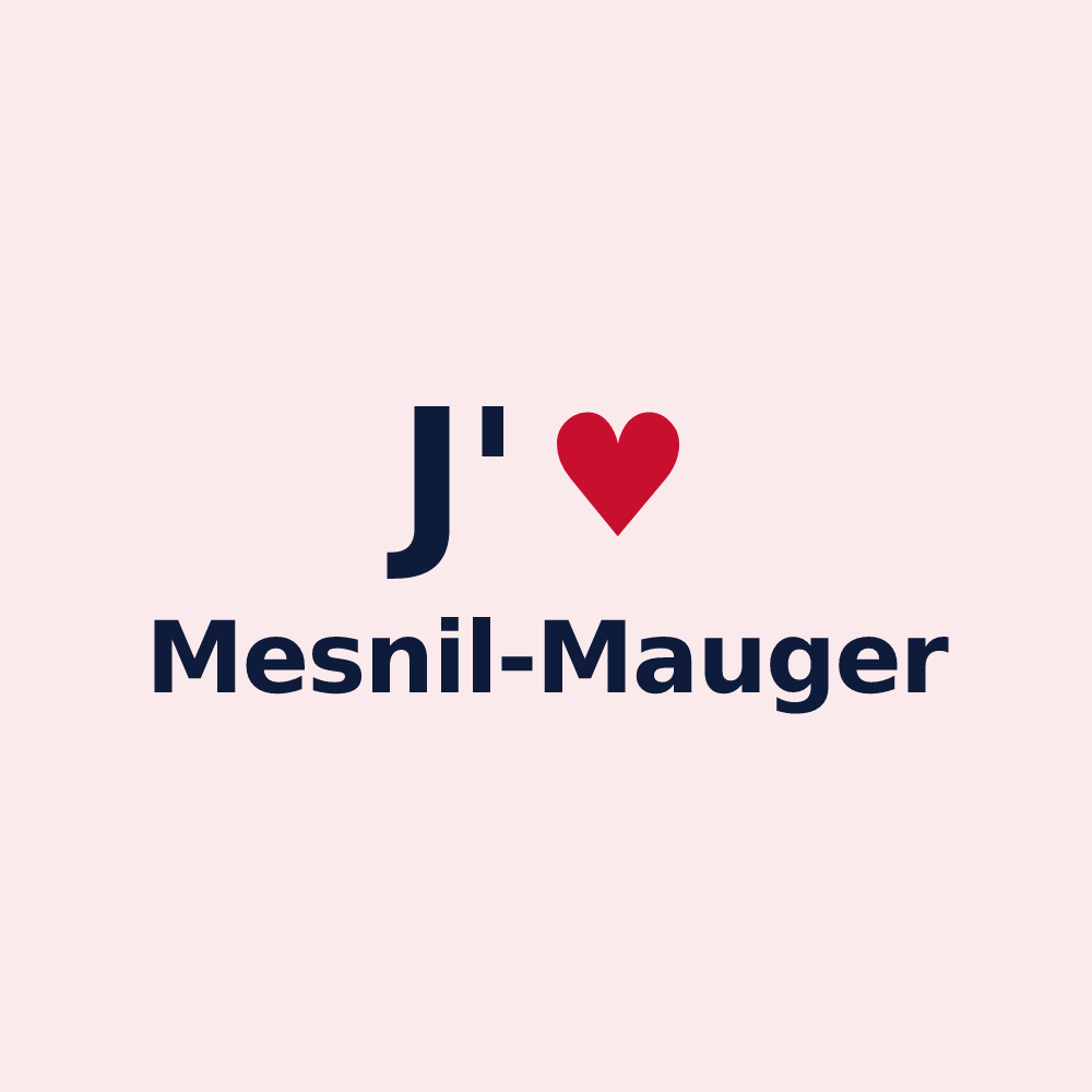 Magnet personnalisé Mesnil-Mauger — design J'aime Mesnil-Mauger