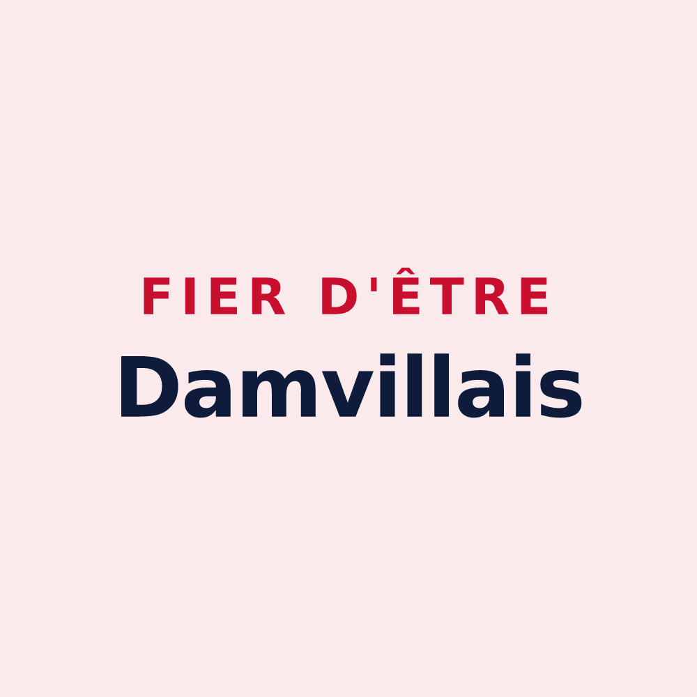 Magnet « Fier d'être Damvillais » — design pour Mesnils-sur-Iton
