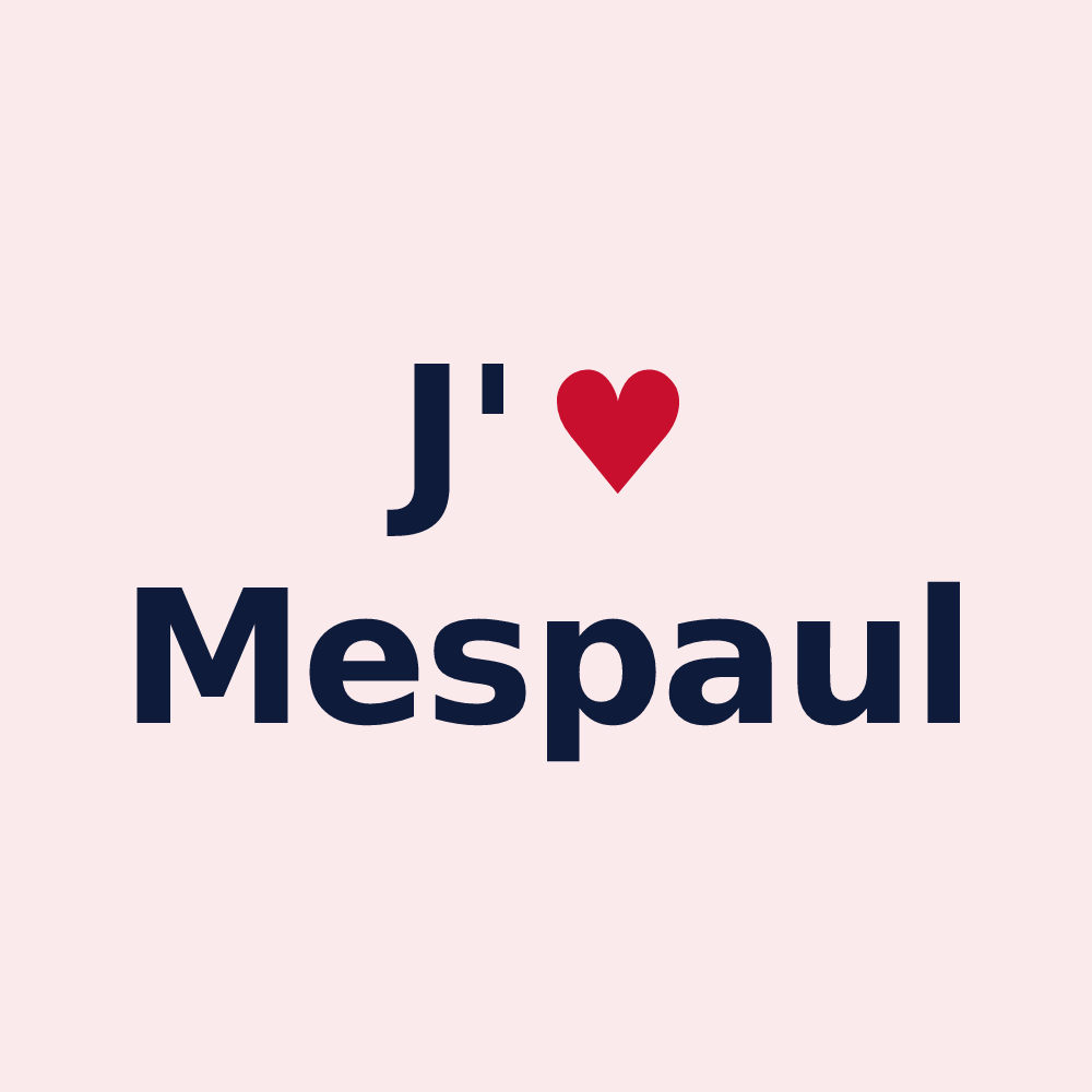 Magnet personnalisé Mespaul — design J'aime Mespaul