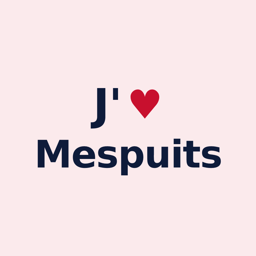 Magnet personnalisé Mespuits — design J'aime Mespuits